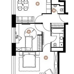 Двухкомнатная квартира 68.3 м²