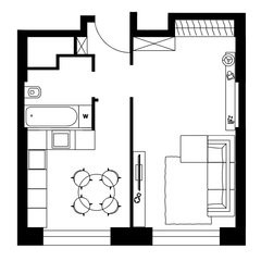 Однокомнатная квартира 37.6 м²